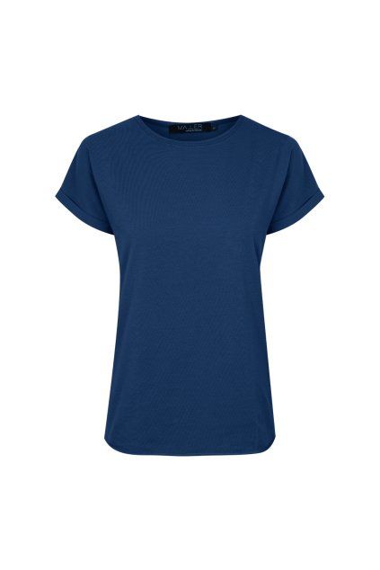 Dámské tričko BASIC ROLL modré (Velikost XS)